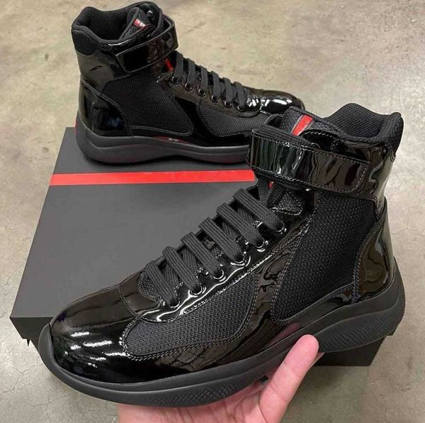 professional high america cup sneakers shoes men rubber sole fabric patent leather man mesh casual walking trainers eu38-46, Black
professional high america cup sneakers shoes men rubber sole fabric patent leather man mesh casual walking trainers eu38-46, Black