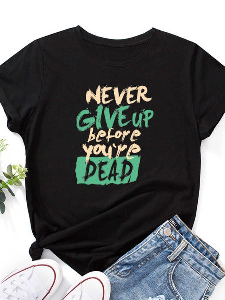 never give up before dead letter print t shirt men short sleeve o neck loose tshirt summer tee shirt camisetas, White;black
never give up before dead letter print t shirt men short sleeve o neck loose tshirt summer tee shirt camisetas, White;black