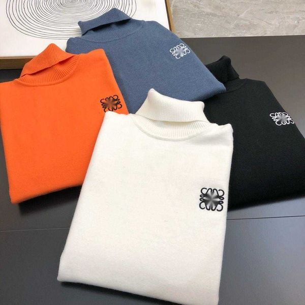 winter wool sweaters embroidered knitwear mens womens high collar knit shirt loe designer sweater pullover sweatshirt, White;black
winter wool sweaters embroidered knitwear mens womens high collar knit shirt loe designer sweater pullover sweatshirt, White;black