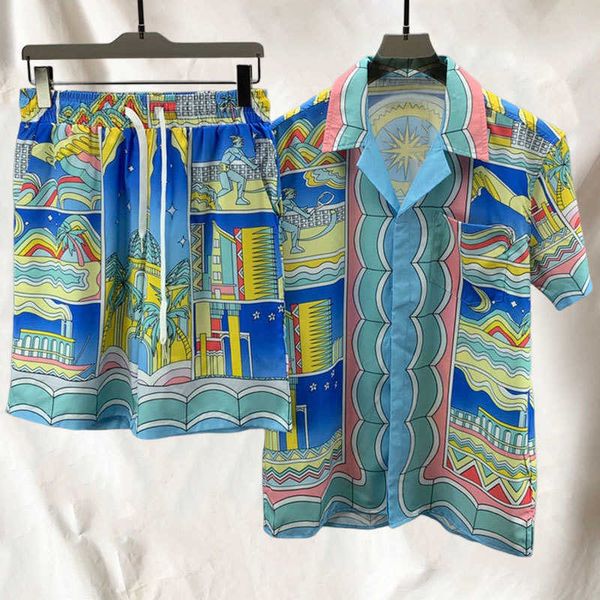 men's casual shirts summer shortsleeved shirt set quality contrasting graphic print lapel streetwear shirt suit short for men casual se, White;black
men's casual shirts summer shortsleeved shirt set quality contrasting graphic print lapel streetwear shirt suit short for men casual se, White;black