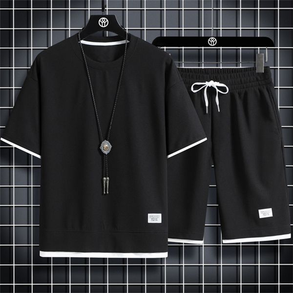 mens tracksuits summer two piece set casual tshirt and shorts sports suit fashion short sleeve tracksuit men suits streetwear 230503, Gray
mens tracksuits summer two piece set casual tshirt and shorts sports suit fashion short sleeve tracksuit men suits streetwear 230503, Gray
