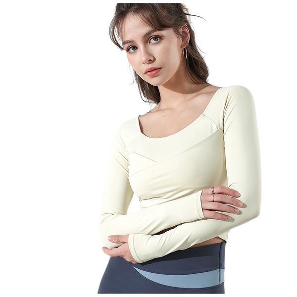 designer als autumn and winter yoga suit long-sleeved female slim fit sports running fitness with chest pad tights, White
designer als autumn and winter yoga suit long-sleeved female slim fit sports running fitness with chest pad tights, White