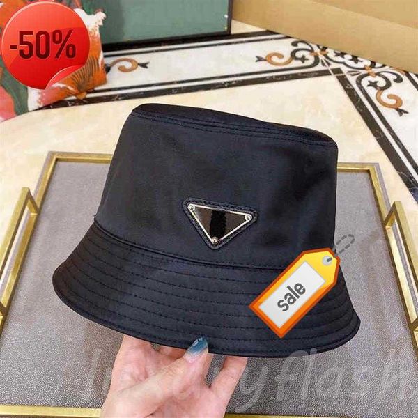 

Pra Hats Bucket Hat Casquette Designer Stars with The Same Casual Outing Flat-toA Small Brimmed Hats Wild Triangle Standard Ins Ba239M2, Blue