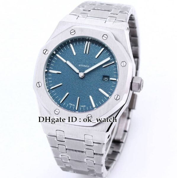 new 41mm 16202 automatic mens watch 316 steel case blue frosted dial stainless steel bracelet gents popular watches 2 colors, Slivery;brown
new 41mm 16202 automatic mens watch 316 steel case blue frosted dial stainless steel bracelet gents popular watches 2 colors, Slivery;brown