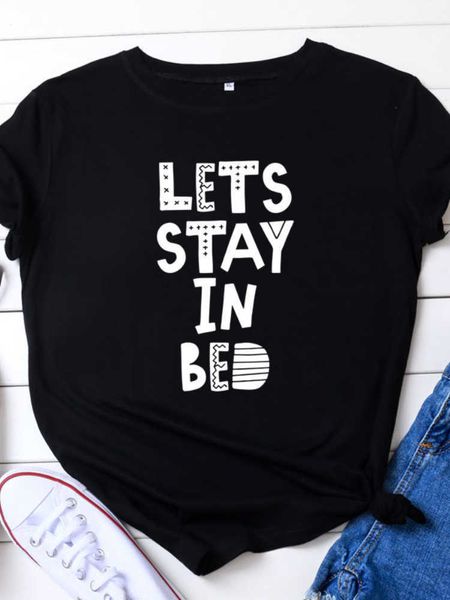 let's stay in bed letter print men t shirt short sleeve o neck loose men tshirt ladies tee shirt camisetas mujer, White;black
let's stay in bed letter print men t shirt short sleeve o neck loose men tshirt ladies tee shirt camisetas mujer, White;black