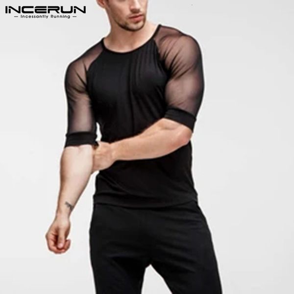 men's t-shirts summer mesh patchwork men t shirt short sleeve slim o neck party breathable nightclub t-shirts casual tee incerun 23050, White;black
men's t-shirts summer mesh patchwork men t shirt short sleeve slim o neck party breathable nightclub t-shirts casual tee incerun 23050, White;black