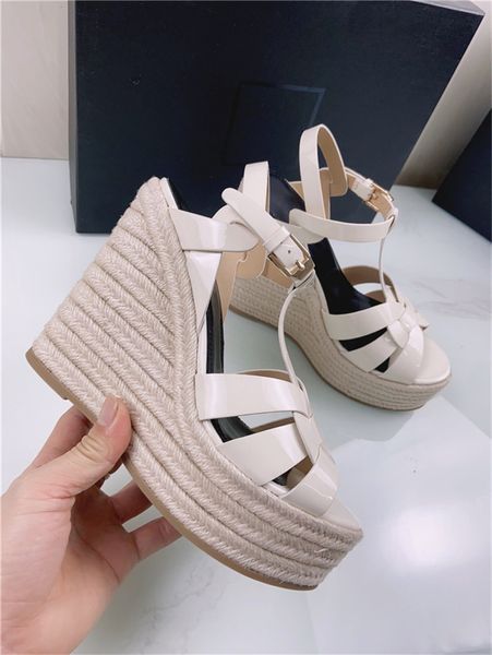 designer luxury tribute 85 leather espadrille wedge sandal women's white sandals genuine leather with box, Black
designer luxury tribute 85 leather espadrille wedge sandal women's white sandals genuine leather with box, Black
