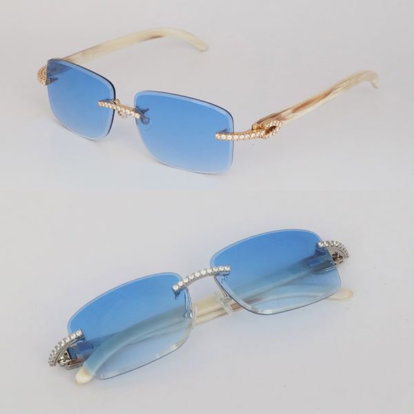 new model glasses handmade setting luxury moissanite diamond set rimles sunglasses for men women original white genuine natural horn rimles, White;black
new model glasses handmade setting luxury moissanite diamond set rimles sunglasses for men women original white genuine natural horn rimles, White;black