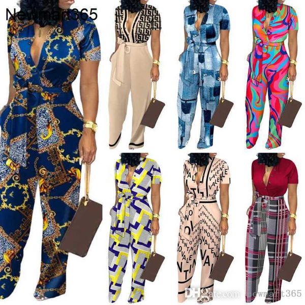 designer bodysuits women jumpsuits designer 2023 new digital printing loose belt wide leg rompers, Black;white
designer bodysuits women jumpsuits designer 2023 new digital printing loose belt wide leg rompers, Black;white