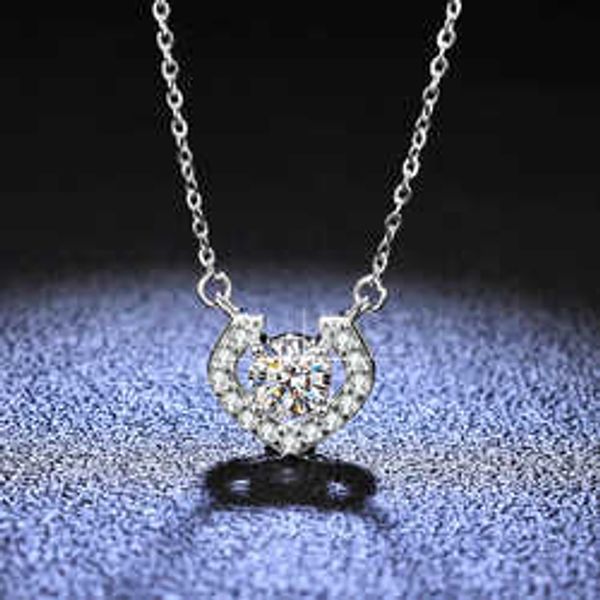 link, chain dmy four prongs heart shape pendant silver chain heart necklace moissanite necklaces for women, Black
link, chain dmy four prongs heart shape pendant silver chain heart necklace moissanite necklaces for women, Black