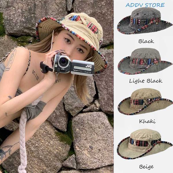 wide brim hats y2k niche design ethnic style babes fisherman hat western embroidered cowboy hat woman outdoor hiking hat bucket hat men j230, Blue;gray
wide brim hats y2k niche design ethnic style babes fisherman hat western embroidered cowboy hat woman outdoor hiking hat bucket hat men j230, Blue;gray