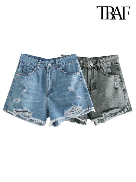 women's shorts traf women fashion with frayed tassel ripped denim shorts vintage mid waist zipper fly female short jeans mujer 230504, White;black
women's shorts traf women fashion with frayed tassel ripped denim shorts vintage mid waist zipper fly female short jeans mujer 230504, White;black
