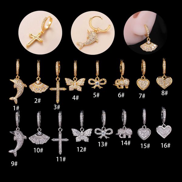 cross heart butterfly cross charms huggie hoop earrings zircon pendant ear buckle multiple ear ring single piercing earrings cubic zirconia, Silver
cross heart butterfly cross charms huggie hoop earrings zircon pendant ear buckle multiple ear ring single piercing earrings cubic zirconia, Silver