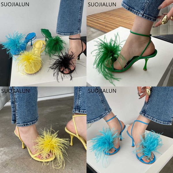 sandals summer brand design women sandals ladies open toe furry fur round high-heeled party dress pumps shoes 230316, Black
sandals summer brand design women sandals ladies open toe furry fur round high-heeled party dress pumps shoes 230316, Black