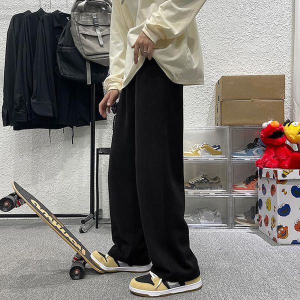 pants loose sweatpants men high street wide leg pants spring autumn fashion hong kong style solid straight tube trousers male clothes, Black
pants loose sweatpants men high street wide leg pants spring autumn fashion hong kong style solid straight tube trousers male clothes, Black