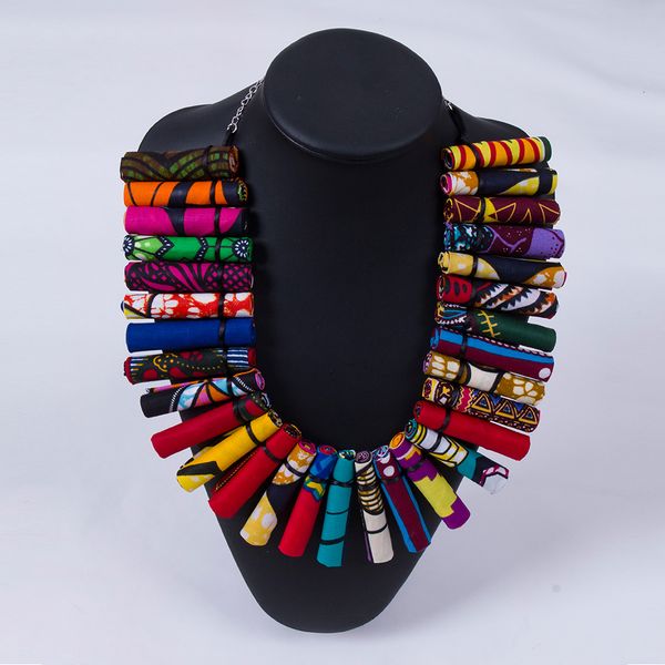 chokers unique african women jewelry pure handmade statement necklace africa printed wax fabric accessories necklaces wya30 230503, Golden;silver
chokers unique african women jewelry pure handmade statement necklace africa printed wax fabric accessories necklaces wya30 230503, Golden;silver