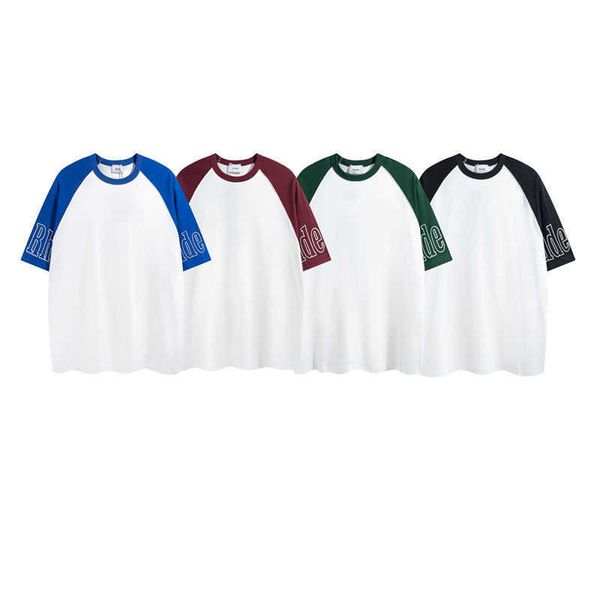 designer men's t-shirts 2023 summer rhude new contrast panel letter embroidery couple loose high street fashion brand short sleeve t-sh, White;black
designer men's t-shirts 2023 summer rhude new contrast panel letter embroidery couple loose high street fashion brand short sleeve t-sh, White;black