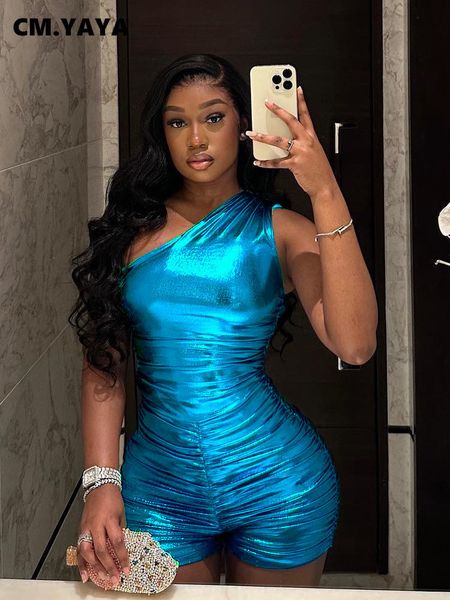 women's jumpsuits rompers cm.yaya women one shoulder ruched stacked faux leather stretch sleeveless jumpsuit summer playsuit suit rompe, Black;white
women's jumpsuits rompers cm.yaya women one shoulder ruched stacked faux leather stretch sleeveless jumpsuit summer playsuit suit rompe, Black;white