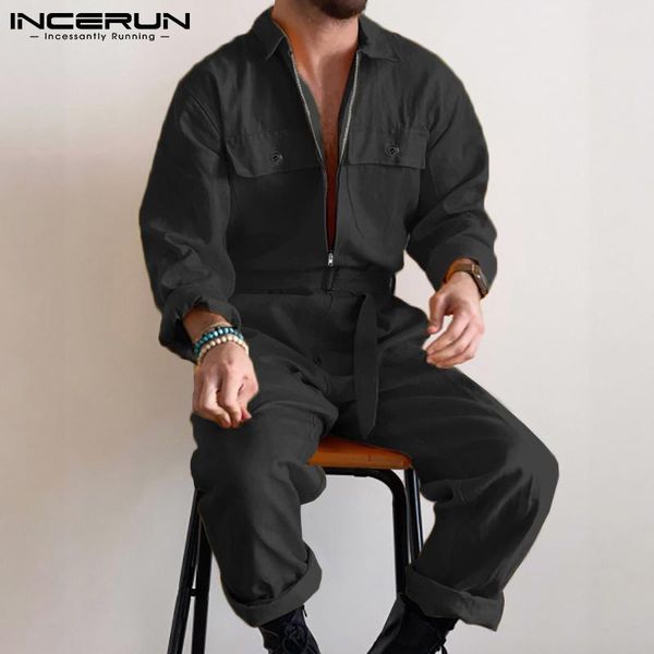 pants 2022 new stylish men's rompers retro style solid color zipper trousers overalls casual streetwear jumpsuit s5xl incerun, Black
pants 2022 new stylish men's rompers retro style solid color zipper trousers overalls casual streetwear jumpsuit s5xl incerun, Black