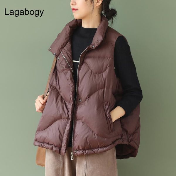 leather lagabogy 2021 new women 90% white duck down vest jacket female ultra light waistcoat autumn winter zipper loose sleeveless coat, Black
leather lagabogy 2021 new women 90% white duck down vest jacket female ultra light waistcoat autumn winter zipper loose sleeveless coat, Black