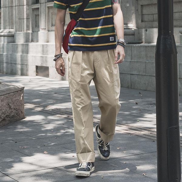 pants non stock 1930s ivy style double pleated chino trousers suit pants style men's casual loose straight khaki cargo pants, Black
pants non stock 1930s ivy style double pleated chino trousers suit pants style men's casual loose straight khaki cargo pants, Black