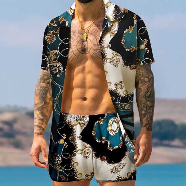 men's casual shirts new men haiian sets summer printing short sleeve shirt beach shorts two set casual holiday trip men's 2 piece, White;black
men's casual shirts new men haiian sets summer printing short sleeve shirt beach shorts two set casual holiday trip men's 2 piece, White;black