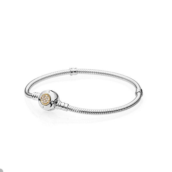 two-tone clasp charm bracelet for pandora authentic sterling silver snake chain designer bracelets for women sisters gift luxury beads brace, Golden;silver
two-tone clasp charm bracelet for pandora authentic sterling silver snake chain designer bracelets for women sisters gift luxury beads brace, Golden;silver