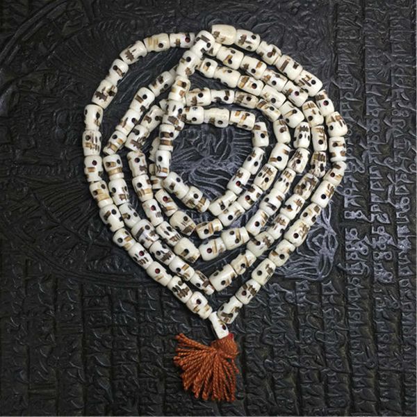 chokers bro915 tibetan 108 white yak bone skull rosary hand carved prayer beads malas for man head totem 230503, Golden;silver
chokers bro915 tibetan 108 white yak bone skull rosary hand carved prayer beads malas for man head totem 230503, Golden;silver