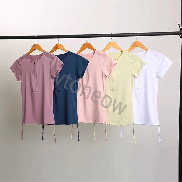 yoga clothing women's sports half zip round neck short sleeved sports running quick drying fitness yoga lu t-shirt quick drying emen
yoga clothing women's sports half zip round neck short sleeved sports running quick drying fitness yoga lu t-shirt quick drying emen