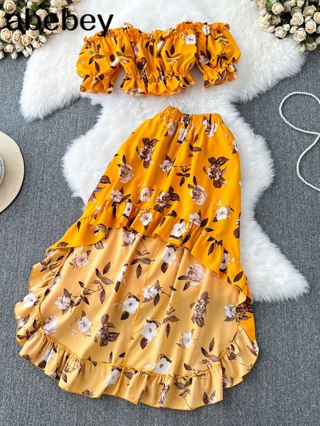 two piece dress women elegant floral skirt set female slash neck crop aline midi casual suits 230504, White
two piece dress women elegant floral skirt set female slash neck crop aline midi casual suits 230504, White