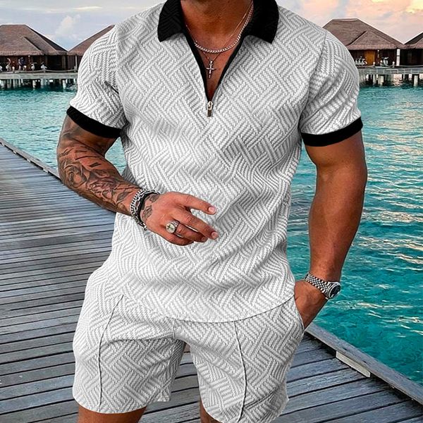 mens tracksuits business style polo shirt sets solid color vneck zipper short sleeve shirtshorts two pieces man vintage suit 230503, Gray
mens tracksuits business style polo shirt sets solid color vneck zipper short sleeve shirtshorts two pieces man vintage suit 230503, Gray