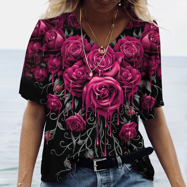 womens tshirt women tshirts v neck floral graphic fashion tees short sleeve summer harajuku y2k oversized casual female t shirt pullover 230, White
womens tshirt women tshirts v neck floral graphic fashion tees short sleeve summer harajuku y2k oversized casual female t shirt pullover 230, White