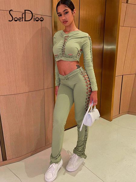 women s t shirt soefdioo hollow out two piece set women o neck long sleeve crop and pants matching autumn high street outfits 230504, White
women s t shirt soefdioo hollow out two piece set women o neck long sleeve crop and pants matching autumn high street outfits 230504, White