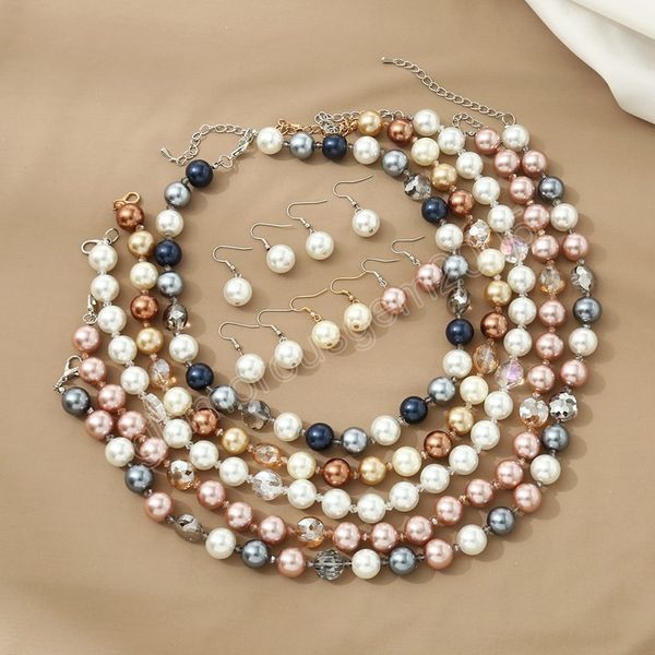 bohemian simulated pearl necklace set for women fashion handmade hip hop choker collar jewelry gift, Silver
bohemian simulated pearl necklace set for women fashion handmade hip hop choker collar jewelry gift, Silver