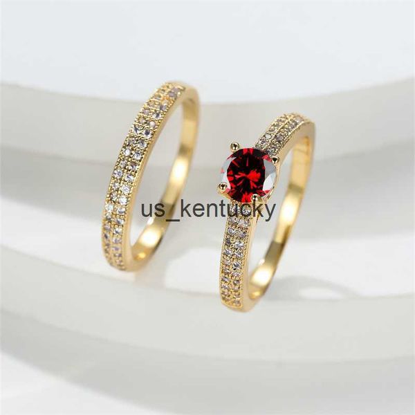 band rings luxury zircon round ring set gold color red stone wedding rings for women couple bridal sets female engagement ring jewelry, Silver
band rings luxury zircon round ring set gold color red stone wedding rings for women couple bridal sets female engagement ring jewelry, Silver