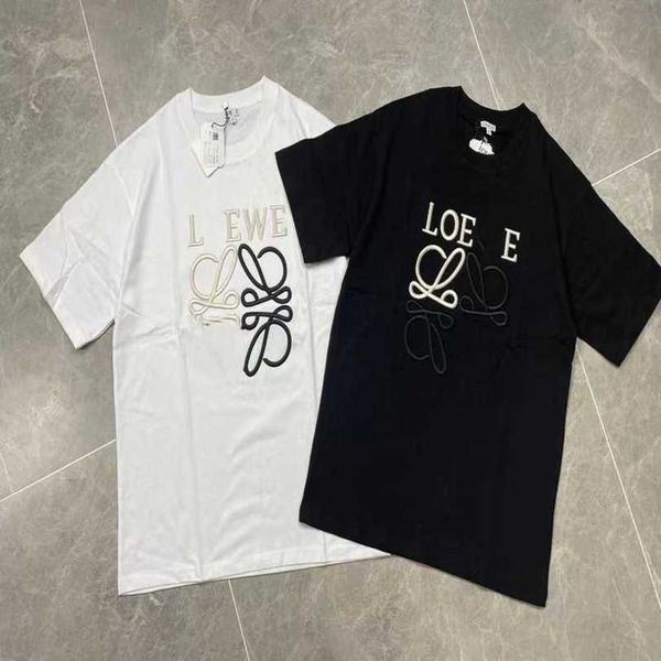 designer t shirt shirt loe spring summer black white two-color three-dimensional embroidery design couple t-shirt sleeve, White;black
designer t shirt shirt loe spring summer black white two-color three-dimensional embroidery design couple t-shirt sleeve, White;black