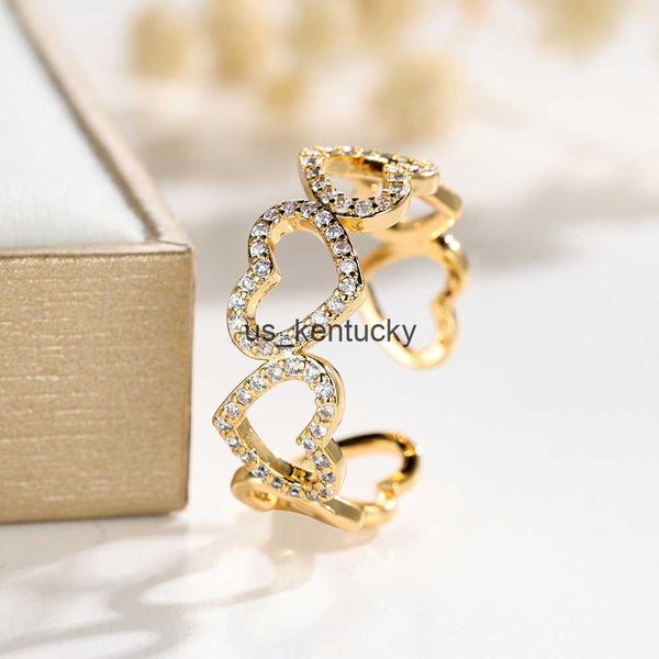 band rings hollow heart rings for women gold color small white zircon vintage wedding bands adjustable staing party ring jewelry, Silver
band rings hollow heart rings for women gold color small white zircon vintage wedding bands adjustable staing party ring jewelry, Silver