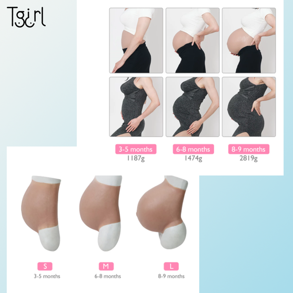 costume accessories 3-10months fake silicone pregnancy belly soft twins tummy prosthesis props for crossdresser sissy lady/men, Silver
costume accessories 3-10months fake silicone pregnancy belly soft twins tummy prosthesis props for crossdresser sissy lady/men, Silver