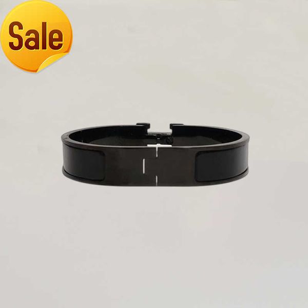 designer h bangle men women black letter bracelets luxury design jewelry colorfast hypoallergenic
