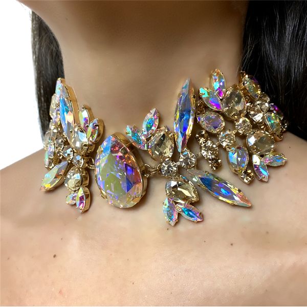 chokers exaggerated luxury geometry choker necklacer personality trend crystal clavicle chain necklace wholesale 230503, Golden;silver
chokers exaggerated luxury geometry choker necklacer personality trend crystal clavicle chain necklace wholesale 230503, Golden;silver