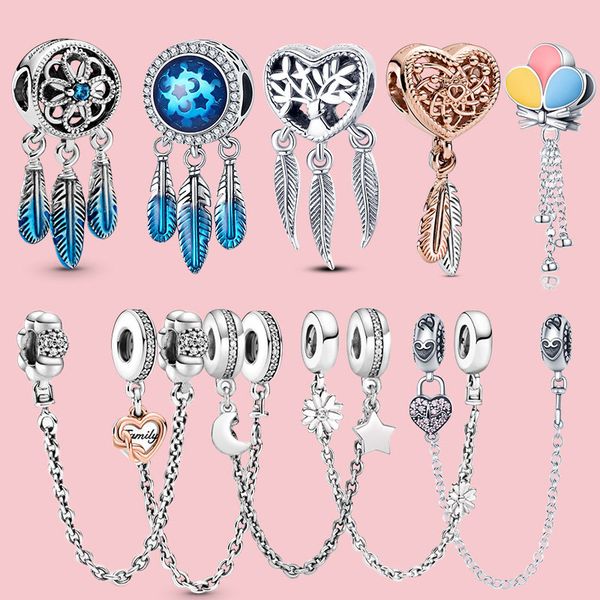 designer 925 sterling silver charms pendant dream catcher charm safety chain bead fit original pandora bracelet necklace women jewelry, Bronze;silver
designer 925 sterling silver charms pendant dream catcher charm safety chain bead fit original pandora bracelet necklace women jewelry, Bronze;silver