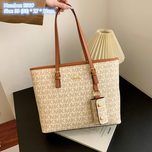 wholesale ladies shoulder bags 3 colors elegant letter printing retro tote bag large-capacity wear-resistant leather handbag street fashion