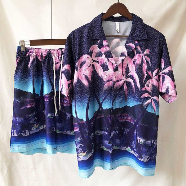 men's casual shirts 2023 art landscape print shortsleeved shirt set vintage pattern lapel streetwear shirt suit short for men casual se, White;black
men's casual shirts 2023 art landscape print shortsleeved shirt set vintage pattern lapel streetwear shirt suit short for men casual se, White;black