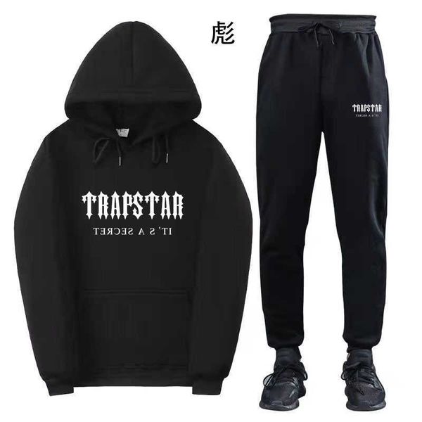 trapstar lettered printed men's and women's casual sports suit hooded fashion fleece sweater set, Black;white
trapstar lettered printed men's and women's casual sports suit hooded fashion fleece sweater set, Black;white