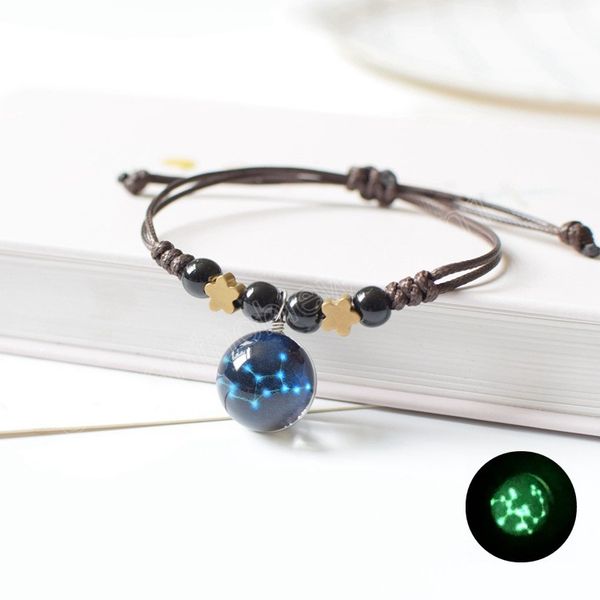 12 constellation luminous bracelet for women fashion hand-woven aquarius gemini adjustable bracelet jewelry accessories, Golden;silver
12 constellation luminous bracelet for women fashion hand-woven aquarius gemini adjustable bracelet jewelry accessories, Golden;silver