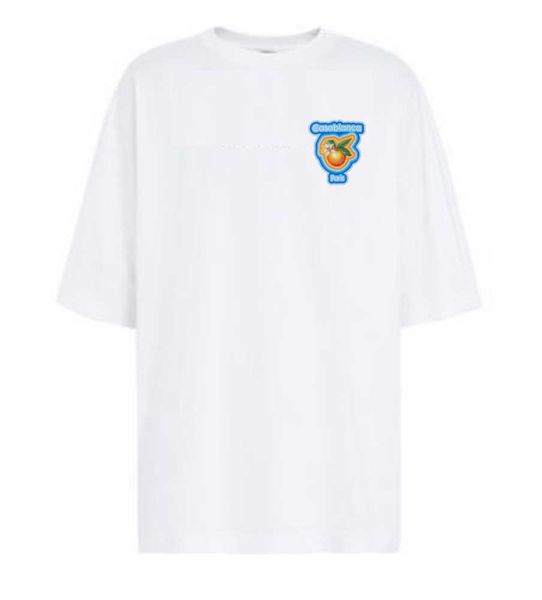 casablanca 23ss designer t shirt summer cotton orange gradient print men and women loose and versatile short-sleeve fashion, White;black
casablanca 23ss designer t shirt summer cotton orange gradient print men and women loose and versatile short-sleeve fashion, White;black