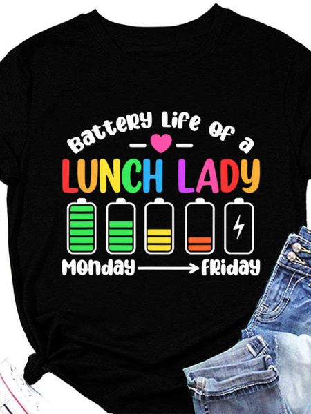 battery life of a lunch lady print men t shirt short sleeve o neck loose men tshirt ladies tee shirt camisetas mujer, White;black
battery life of a lunch lady print men t shirt short sleeve o neck loose men tshirt ladies tee shirt camisetas mujer, White;black