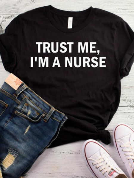 men t shirt trust me i'm a nurse letter print tshirt men short sleeve o neck loose t-shirt ladies causal tee shirt, White;black
men t shirt trust me i'm a nurse letter print tshirt men short sleeve o neck loose t-shirt ladies causal tee shirt, White;black