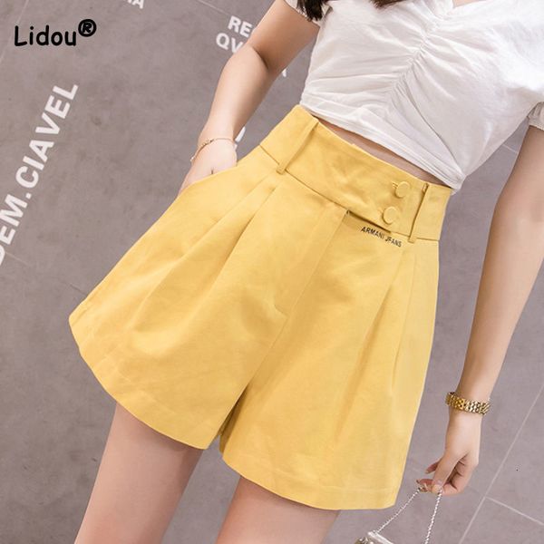 women's shorts summer korean button spliced solid color casual pants women's clothing all-match loose wide leg high waist shorts f, White;black
women's shorts summer korean button spliced solid color casual pants women's clothing all-match loose wide leg high waist shorts f, White;black
