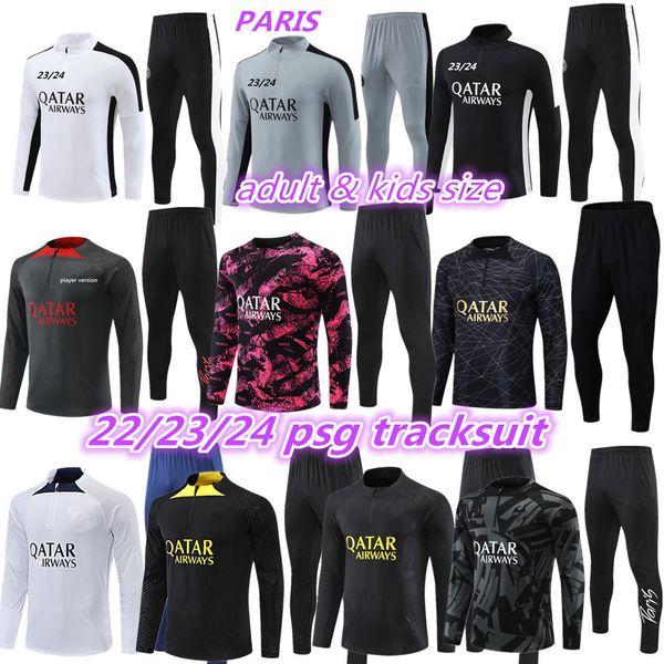 23 24 paris kids tracksuit half zipper tracksuits survetement 2023 2024 psgs chandal futbol mbappe football soccer child boy training suit s, Black
23 24 paris kids tracksuit half zipper tracksuits survetement 2023 2024 psgs chandal futbol mbappe football soccer child boy training suit s, Black